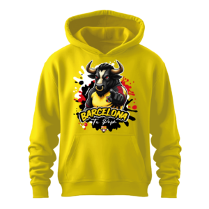 SUDADERA BARCELONA TU PAPÁ - AMARILLA