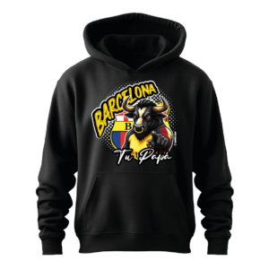 SUDADERA BARCELONA TU PAPÁ - NEGRA