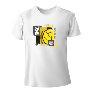 CAMISETA BSC – AMARILLO COMO EL SOL – BLANCA